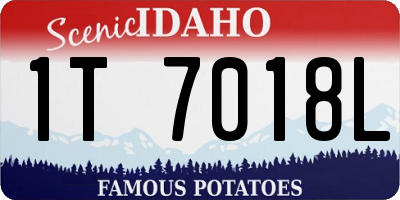 ID license plate 1T7018L
