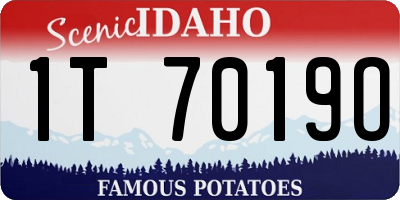 ID license plate 1T7019O