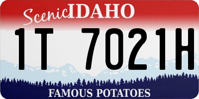 ID license plate 1T7021H