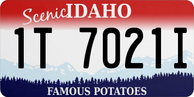 ID license plate 1T7021I