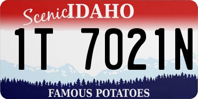 ID license plate 1T7021N