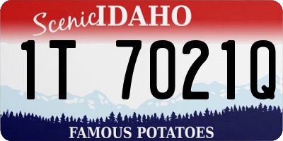 ID license plate 1T7021Q