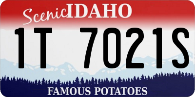 ID license plate 1T7021S