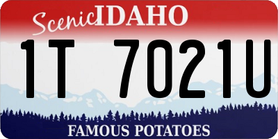 ID license plate 1T7021U