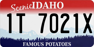 ID license plate 1T7021X
