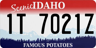 ID license plate 1T7021Z