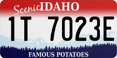 ID license plate 1T7023E