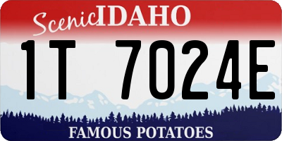 ID license plate 1T7024E