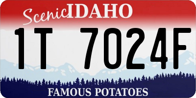 ID license plate 1T7024F