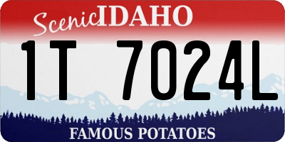 ID license plate 1T7024L