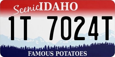 ID license plate 1T7024T