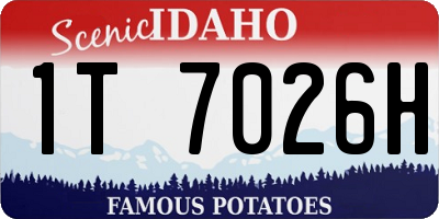 ID license plate 1T7026H