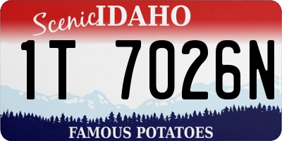 ID license plate 1T7026N