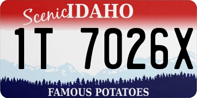 ID license plate 1T7026X
