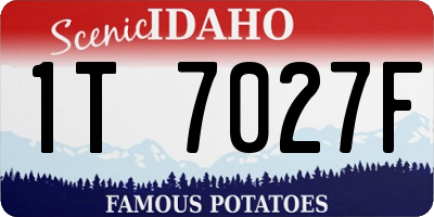 ID license plate 1T7027F
