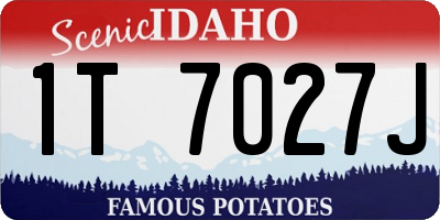 ID license plate 1T7027J