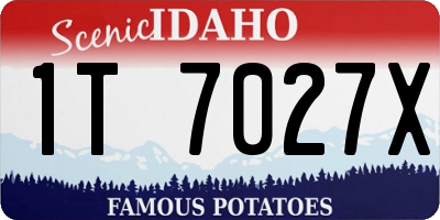 ID license plate 1T7027X