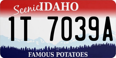 ID license plate 1T7039A