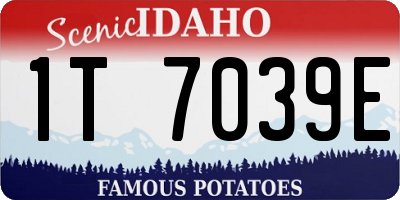 ID license plate 1T7039E