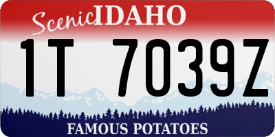 ID license plate 1T7039Z