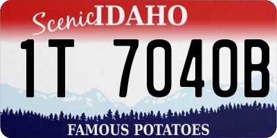 ID license plate 1T7040B