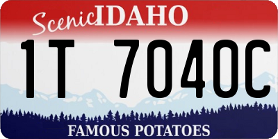 ID license plate 1T7040C