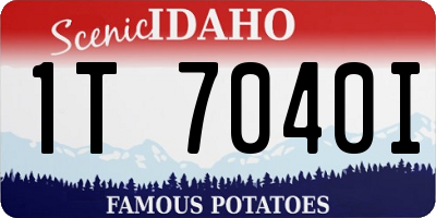 ID license plate 1T7040I