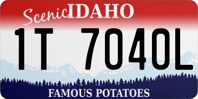 ID license plate 1T7040L