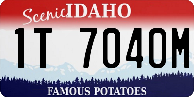 ID license plate 1T7040M
