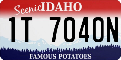 ID license plate 1T7040N