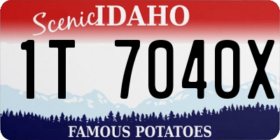 ID license plate 1T7040X