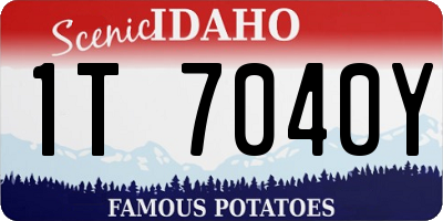 ID license plate 1T7040Y