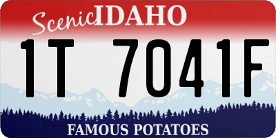 ID license plate 1T7041F
