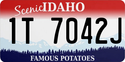 ID license plate 1T7042J