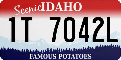 ID license plate 1T7042L