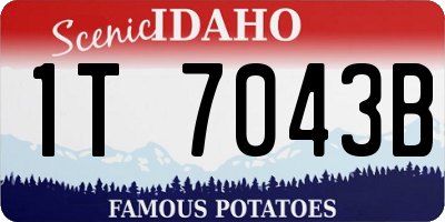 ID license plate 1T7043B