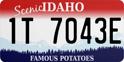 ID license plate 1T7043E