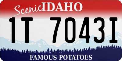 ID license plate 1T7043I