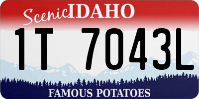 ID license plate 1T7043L