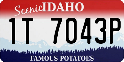 ID license plate 1T7043P