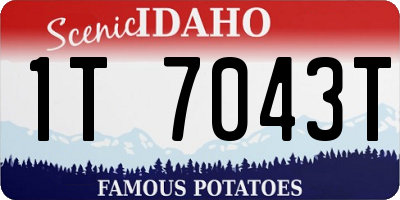 ID license plate 1T7043T