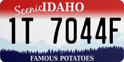 ID license plate 1T7044F