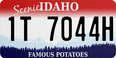 ID license plate 1T7044H