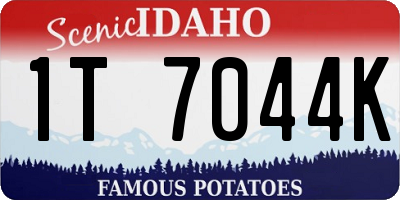 ID license plate 1T7044K