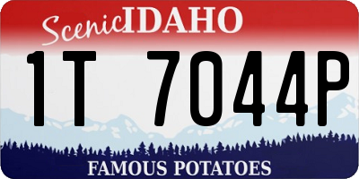 ID license plate 1T7044P