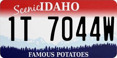 ID license plate 1T7044W