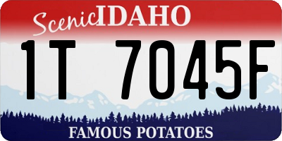 ID license plate 1T7045F
