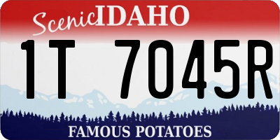 ID license plate 1T7045R