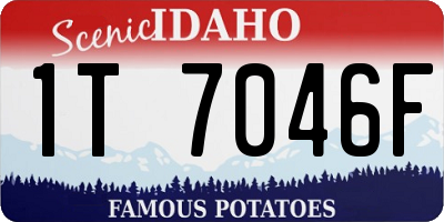 ID license plate 1T7046F