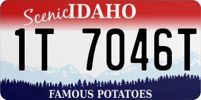 ID license plate 1T7046T